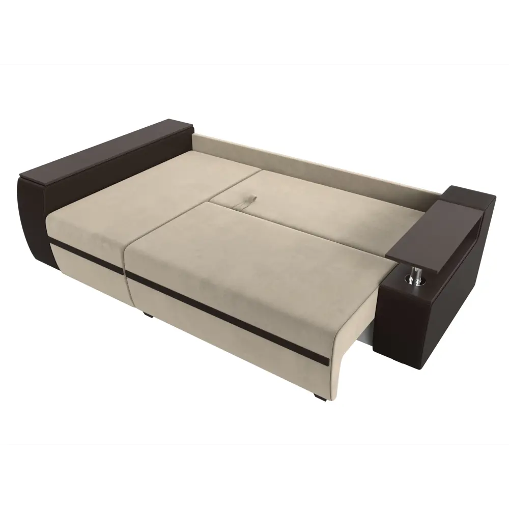 Фото 8 Диван Лига Диванов Ричмонд 115005L 246x80x150 см вельвет цвет бежевый/коричневый/зеленый