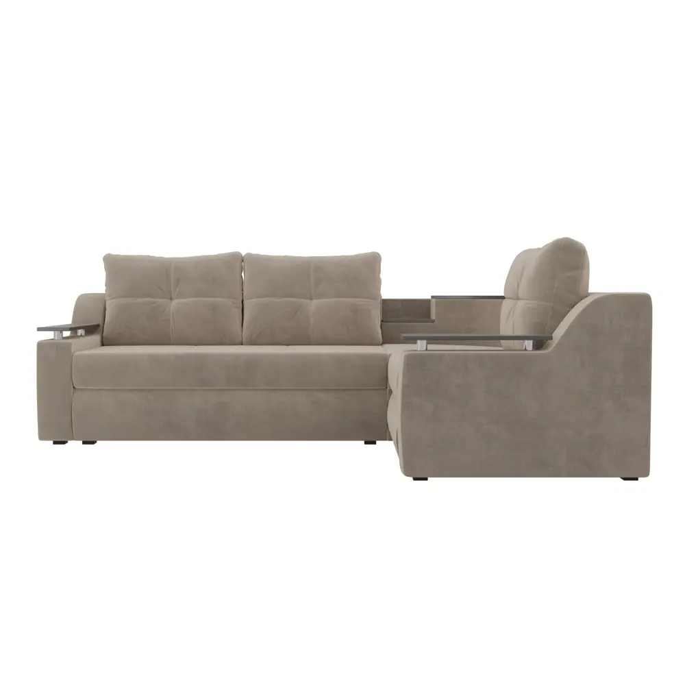 Фото 4 Диван Лига Диванов Тесей 107611 254x74x184 см велюр цвет бежевый