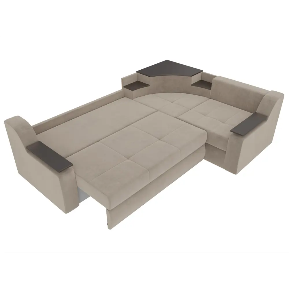 Фото 6 Диван Лига Диванов Тесей 107611 254x74x184 см велюр цвет бежевый