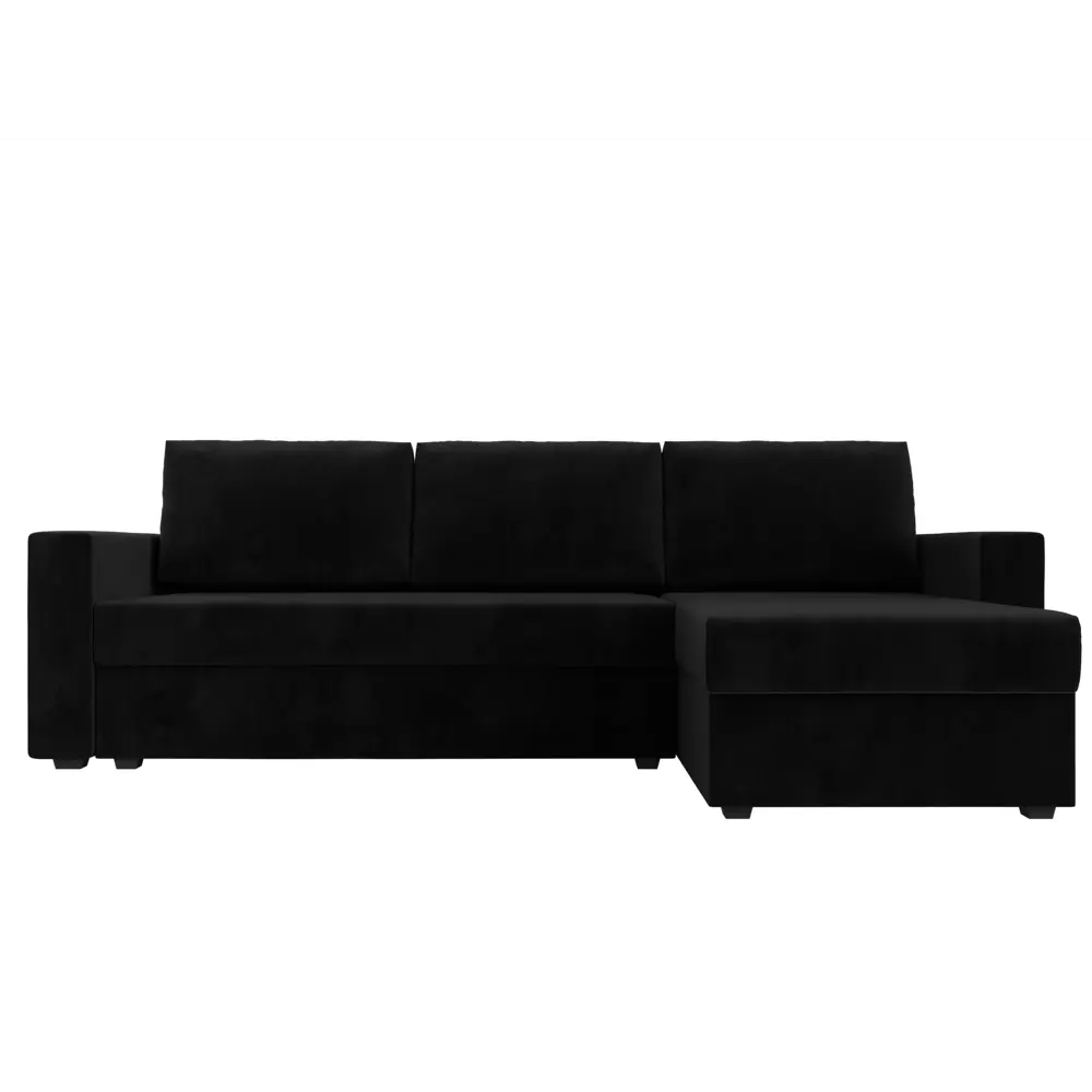 Фото 2 Диван угловой Траумберг Лайт правый угол Лига диванов 117153 227x90x141 см велюр цвет черный Фото 2 Диван угловой Траумберг Лайт правый угол Лига диванов 117153 227x90x141 см велюр цвет черный