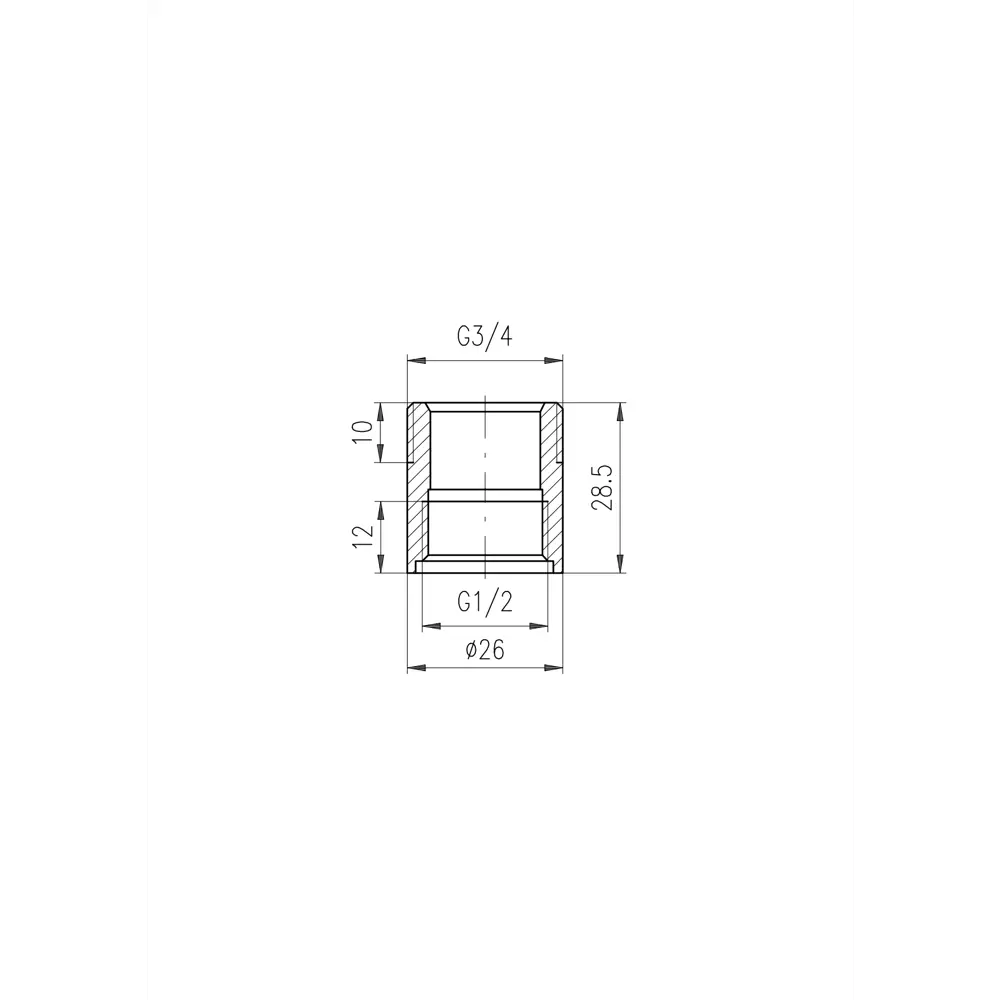 Фото 2 Переходник RavSlezak MD0317SM 1/2"x3/4" ВР-НР бронза