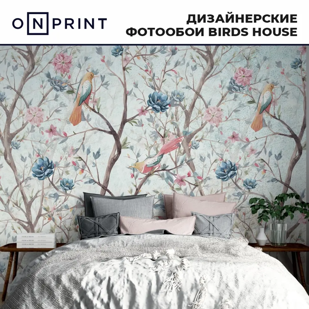 Фото 2 Фотообои винил на флизелине Onprint 400x270 см Birds house Фото 2 Фотообои винил на флизелине Onprint 400x270 см Birds house