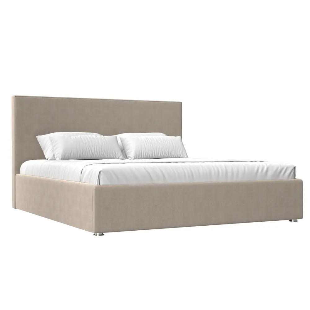 Фото Кровать Лига Диванов Кариба 113983 195x110x211 см рогожка цвет бежевый Фото Кровать Лига Диванов Кариба 113983 195x110x211 см рогожка цвет бежевый