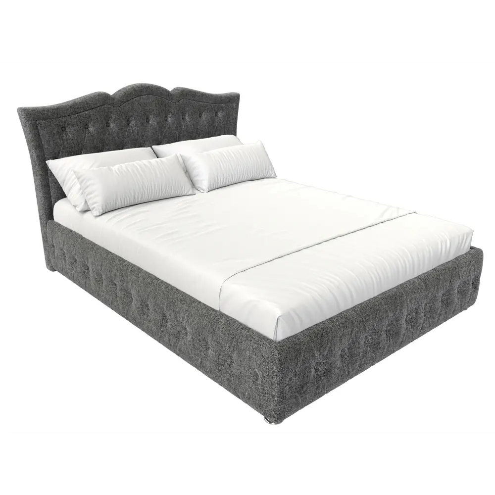 Фото 2 Кровать Лига Диванов Герда 120173 187x110x211 см рогожка цвет серый Фото 2 Кровать Лига Диванов Герда 120173 187x110x211 см рогожка цвет серый