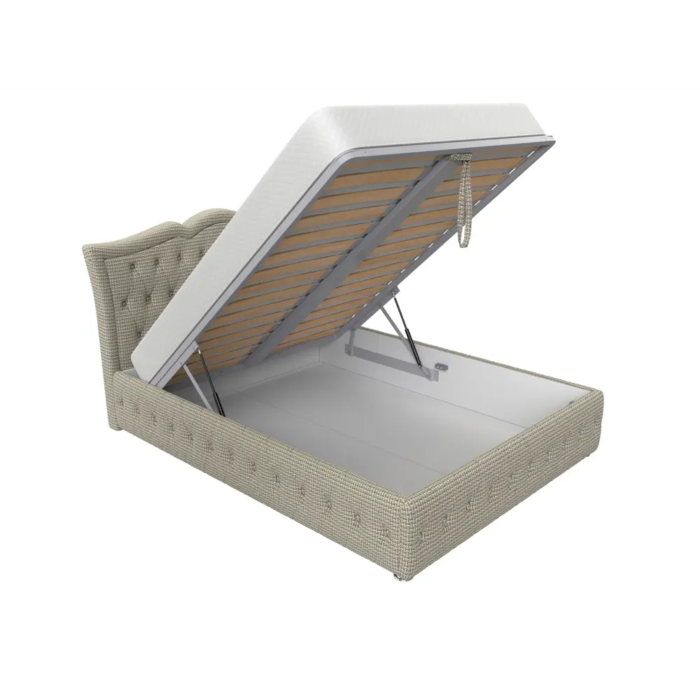 Фото 6 Кровать Лига Диванов Герда 120174 187x110x211 см рогожка цвет бежевый Фото 6 Кровать Лига Диванов Герда 120174 187x110x211 см рогожка цвет бежевый