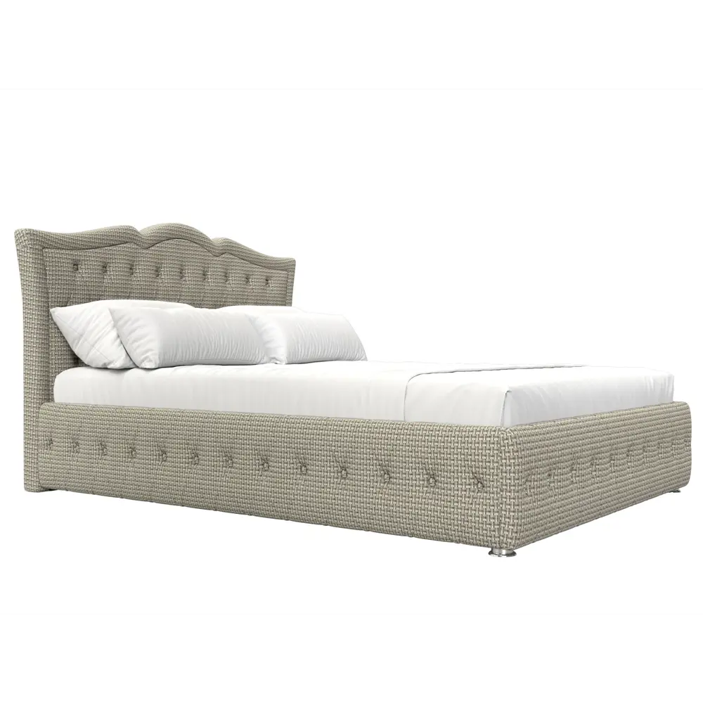 Фото 4 Кровать Лига Диванов Герда 120174 187x110x211 см рогожка цвет бежевый Фото 4 Кровать Лига Диванов Герда 120174 187x110x211 см рогожка цвет бежевый