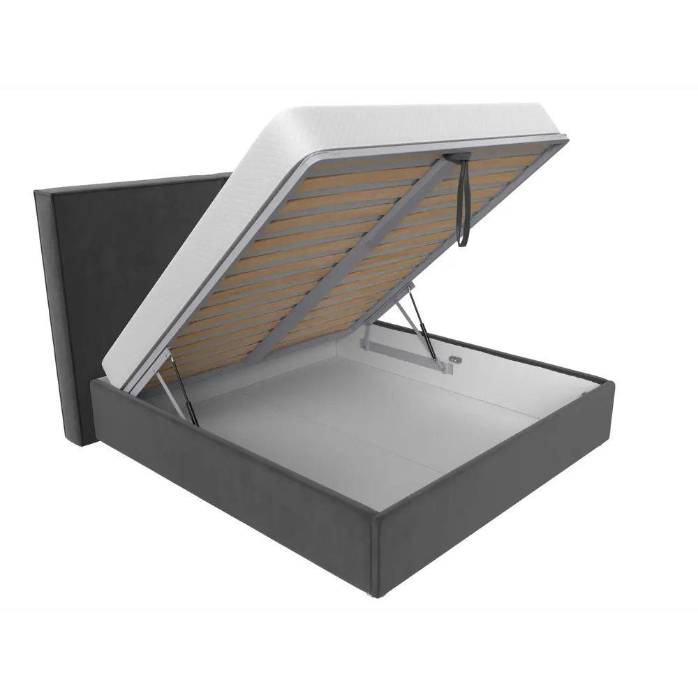 Фото 6 Кровать Лига Диванов Аура 113022 175x130x213 см велюр цвет серый Фото 6 Кровать Лига Диванов Аура 113022 175x130x213 см велюр цвет серый