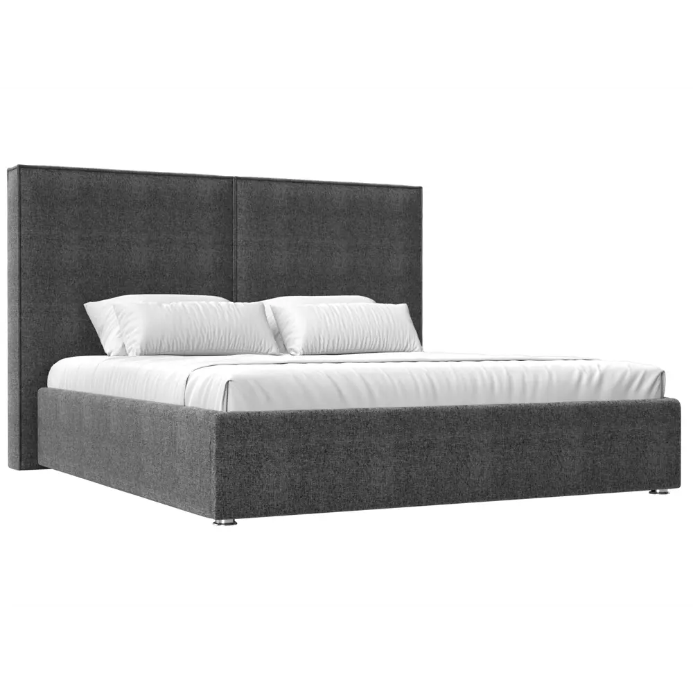 Фото Кровать Лига Диванов Аура 120545 195x130x213 см рогожка цвет серый