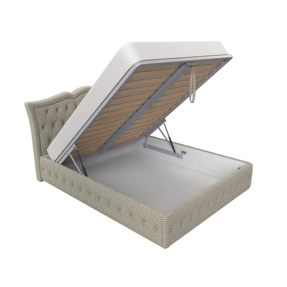 Фото 6 Кровать Лига Диванов Герда 120182 207x110x211 см рогожка цвет бежевый Фото 6 Кровать Лига Диванов Герда 120182 207x110x211 см рогожка цвет бежевый