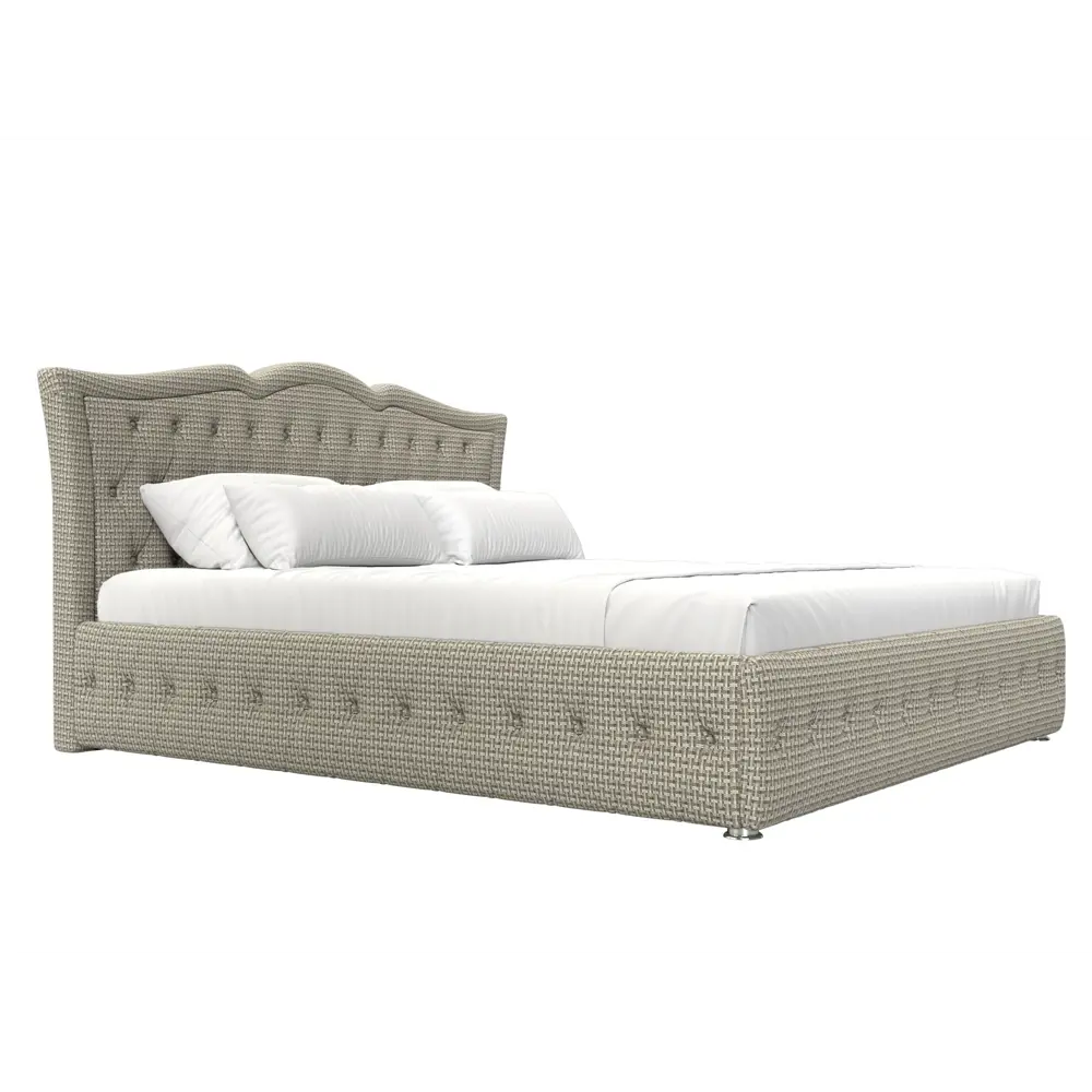 Фото 4 Кровать Лига Диванов Герда 120190 227x110x211 см рогожка цвет бежевый Фото 4 Кровать Лига Диванов Герда 120190 227x110x211 см рогожка цвет бежевый