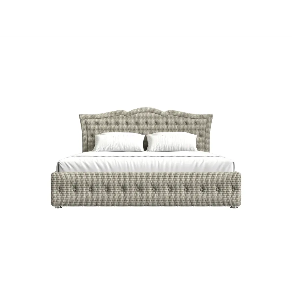 Фото 3 Кровать Лига Диванов Герда 120190 227x110x211 см рогожка цвет бежевый Фото 3 Кровать Лига Диванов Герда 120190 227x110x211 см рогожка цвет бежевый