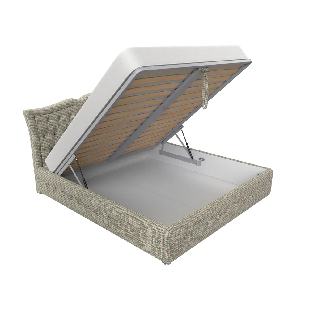 Фото 6 Кровать Лига Диванов Герда 120190 227x110x211 см рогожка цвет бежевый Фото 6 Кровать Лига Диванов Герда 120190 227x110x211 см рогожка цвет бежевый