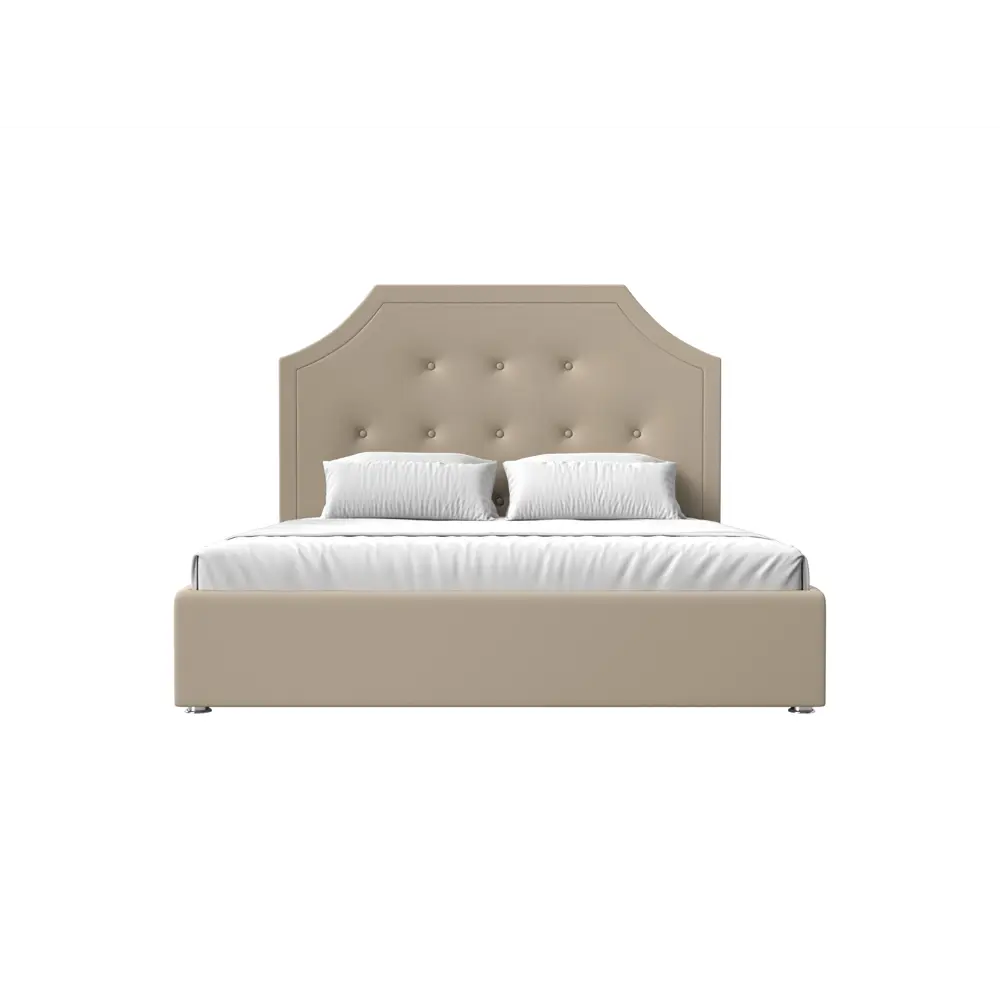 Фото 3 Кровать Лига Диванов Кантри 120707 215x140x211 см эко-кожа цвет бежевый Фото 3 Кровать Лига Диванов Кантри 120707 215x140x211 см эко-кожа цвет бежевый