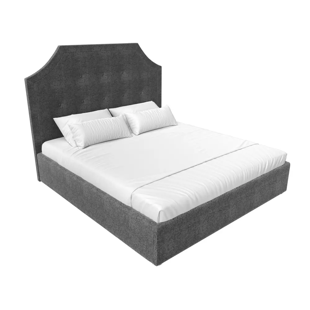 Фото 2 Кровать Лига Диванов Кантри 120721 215x140x211 см рогожка цвет серый Фото 2 Кровать Лига Диванов Кантри 120721 215x140x211 см рогожка цвет серый