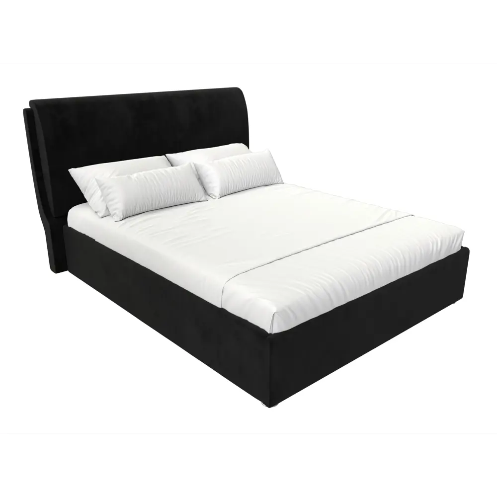 Фото 2 Кровать Лига Диванов Принцесса 120230 180x110x251 см велюр цвет черный Фото 2 Кровать Лига Диванов Принцесса 120230 180x110x251 см велюр цвет черный