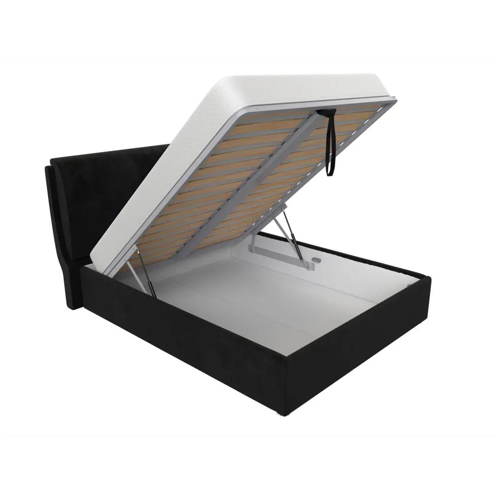 Фото 6 Кровать Лига Диванов Принцесса 120230 180x110x251 см велюр цвет черный Фото 6 Кровать Лига Диванов Принцесса 120230 180x110x251 см велюр цвет черный