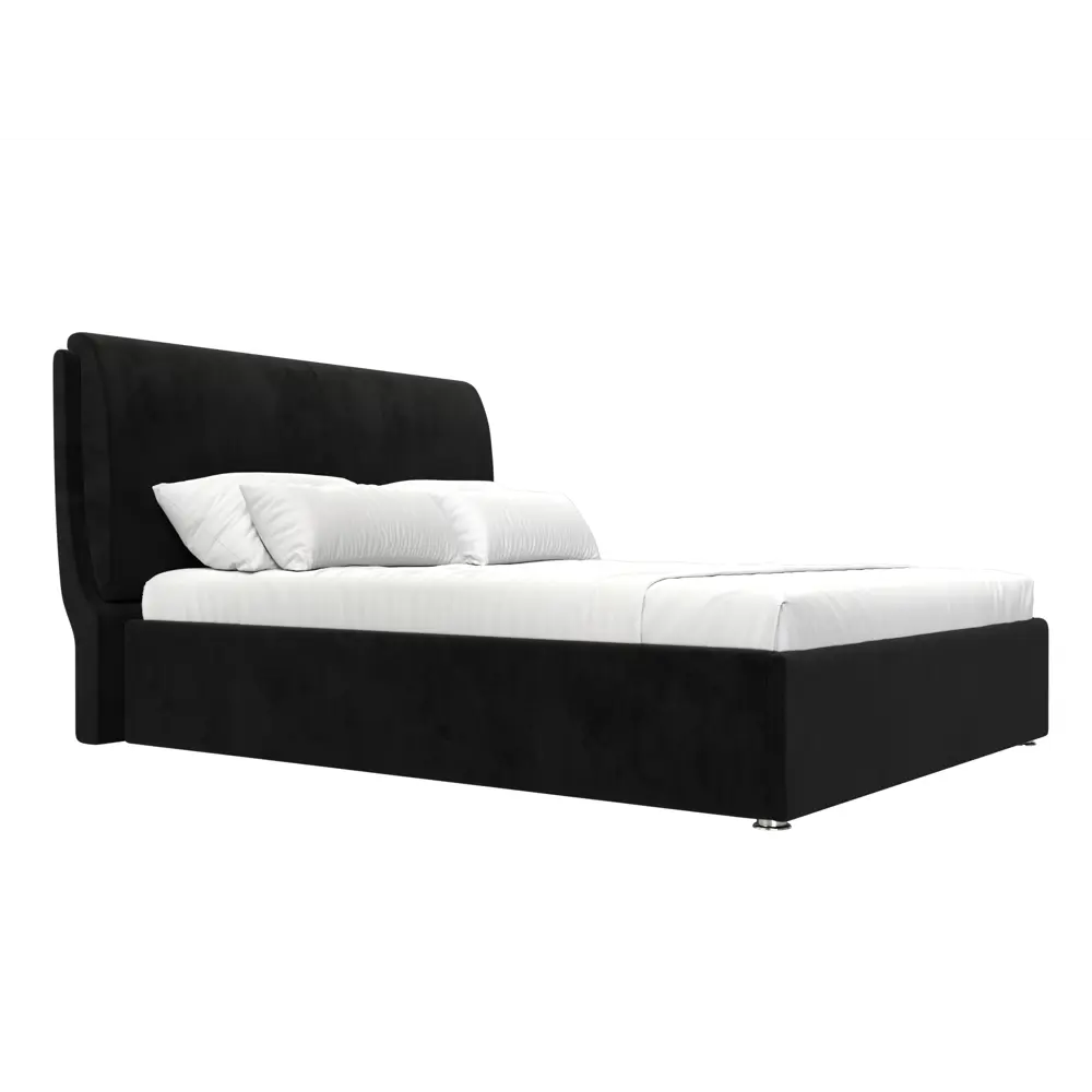 Фото 4 Кровать Лига Диванов Принцесса 120230 180x110x251 см велюр цвет черный Фото 4 Кровать Лига Диванов Принцесса 120230 180x110x251 см велюр цвет черный