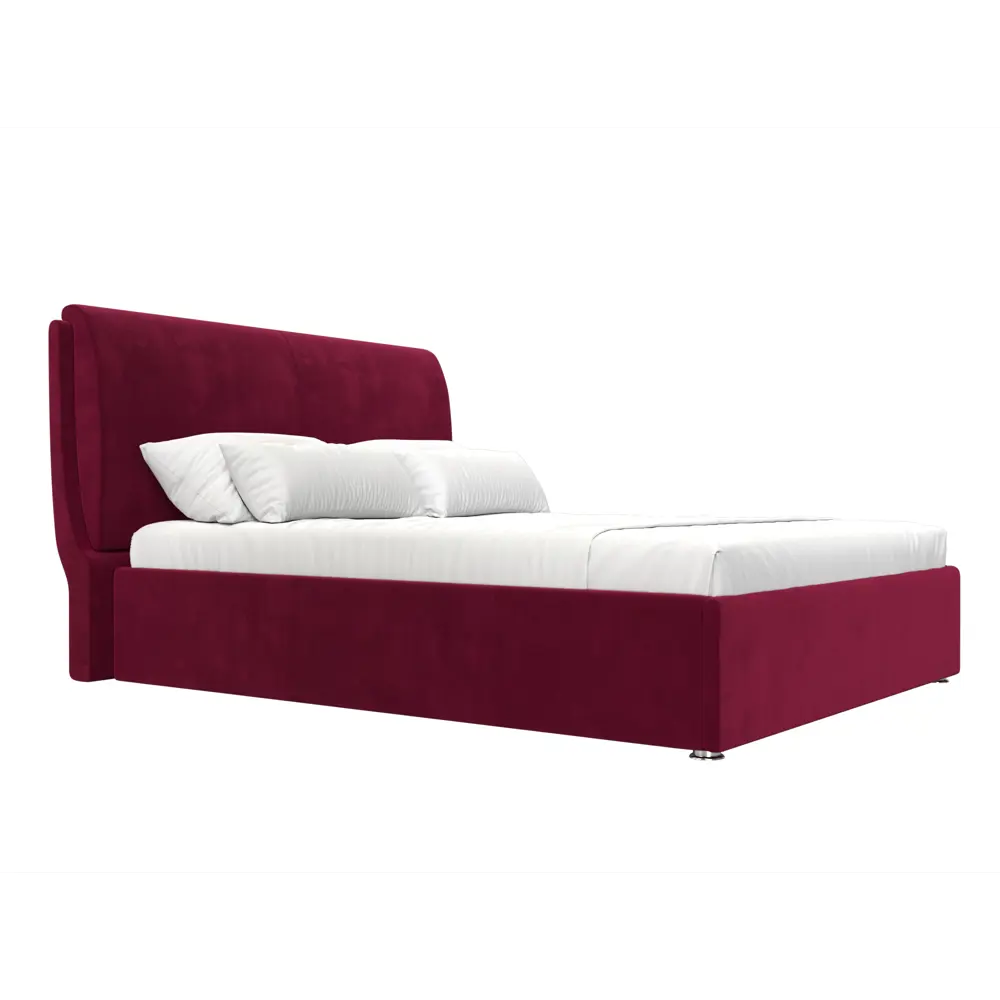 Фото 4 Кровать Лига Диванов Принцесса 120852 220x110x251 см вельвет цвет бордовый Фото 4 Кровать Лига Диванов Принцесса 120852 220x110x251 см вельвет цвет бордовый