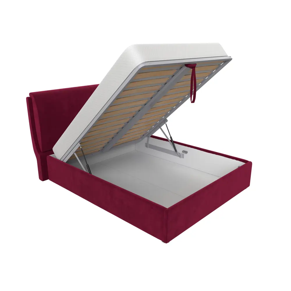 Фото 6 Кровать Лига Диванов Принцесса 120852 220x110x251 см вельвет цвет бордовый Фото 6 Кровать Лига Диванов Принцесса 120852 220x110x251 см вельвет цвет бордовый