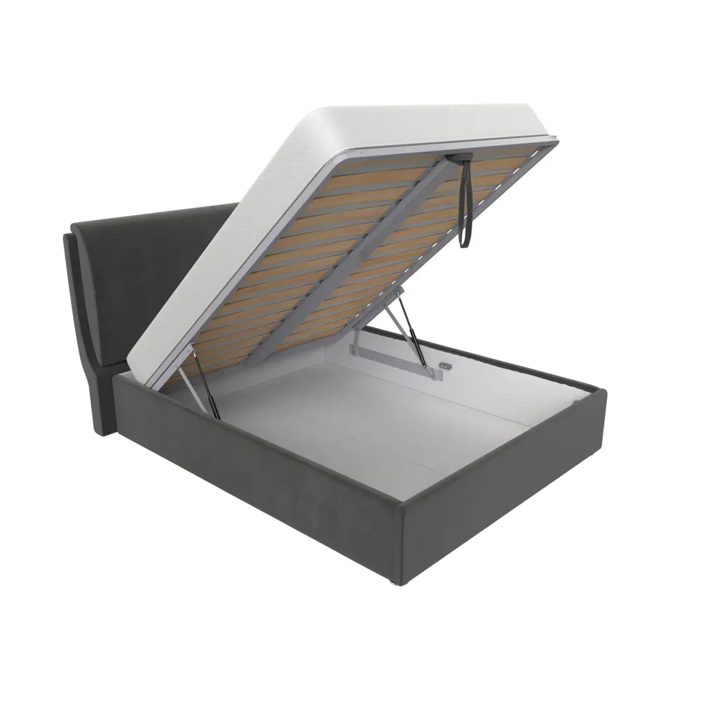 Фото 6 Кровать Лига Диванов Принцесса 120866 220x110x251 см велюр цвет серый Фото 6 Кровать Лига Диванов Принцесса 120866 220x110x251 см велюр цвет серый