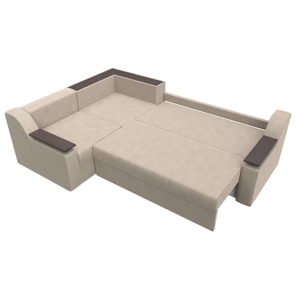 Фото 8 Диван Лига Диванов Кронос 114633L 254x74x184 см рогожка цвет бежевый