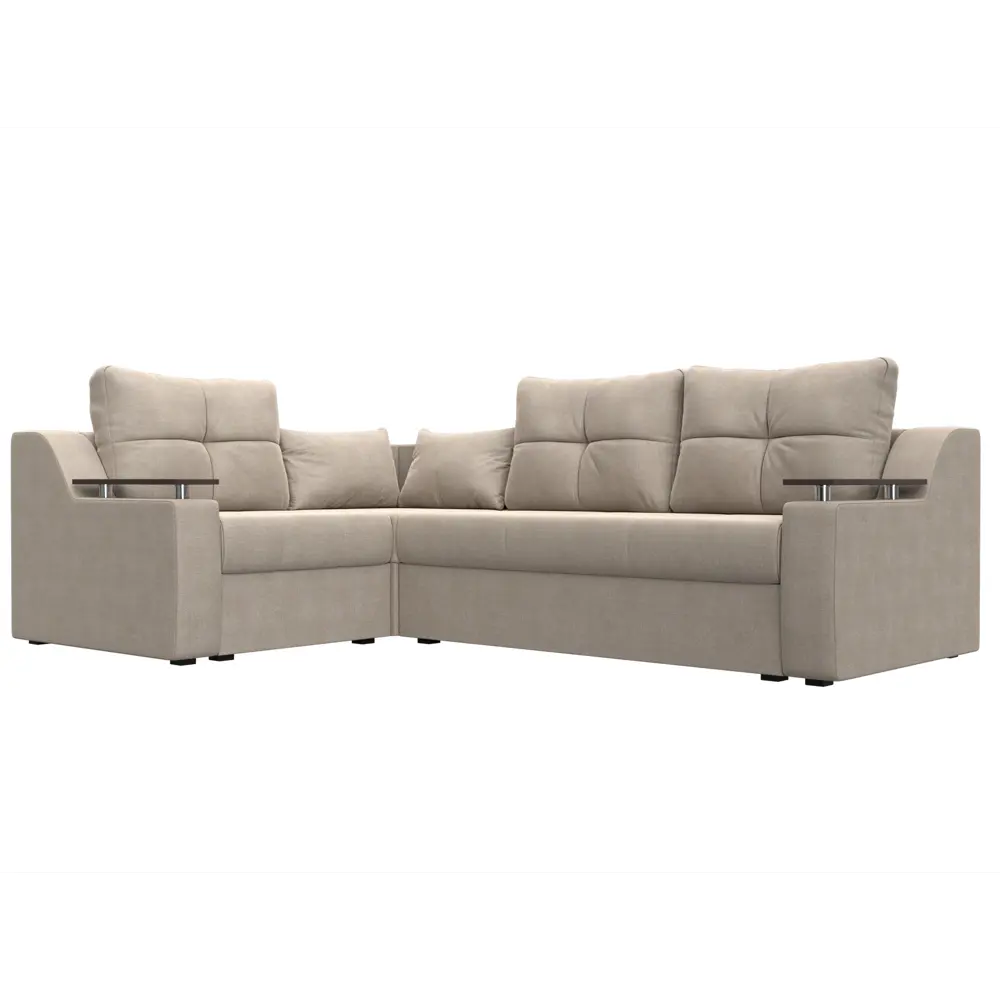 Фото Диван Лига Диванов Кронос 114633L 254x74x184 см рогожка цвет бежевый