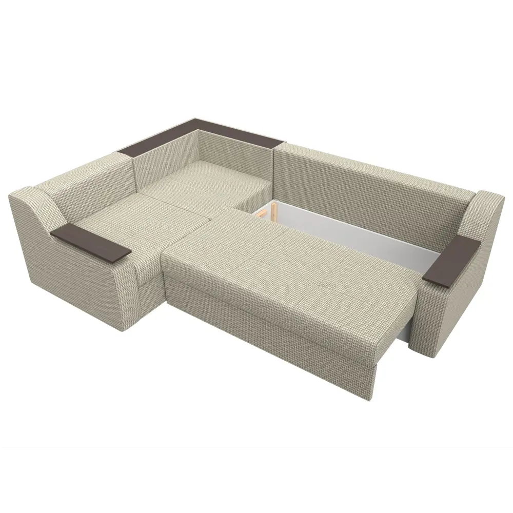 Фото 2 Диван Лига Диванов Кронос 114642L 254x74x184 см рогожка цвет бежевый