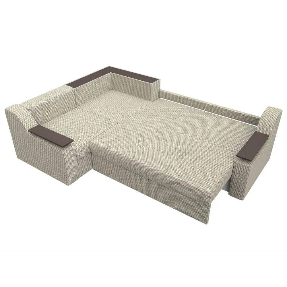 Фото 8 Диван Лига Диванов Кронос 114642L 254x74x184 см рогожка цвет бежевый