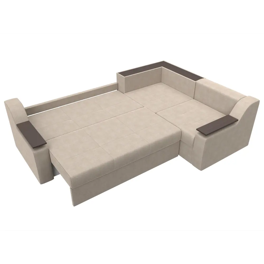 Фото 8 Диван Лига Диванов Кронос 114633 254x74x184 см рогожка цвет бежевый