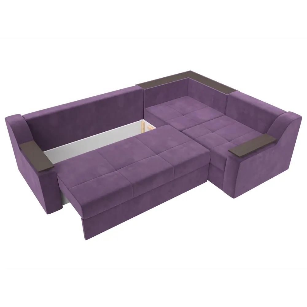 Фото 2 Диван Лига Диванов Кронос 114626 254x74x184 см вельвет цвет фиолетовый Фото 2 Диван Лига Диванов Кронос 114626 254x74x184 см вельвет цвет фиолетовый