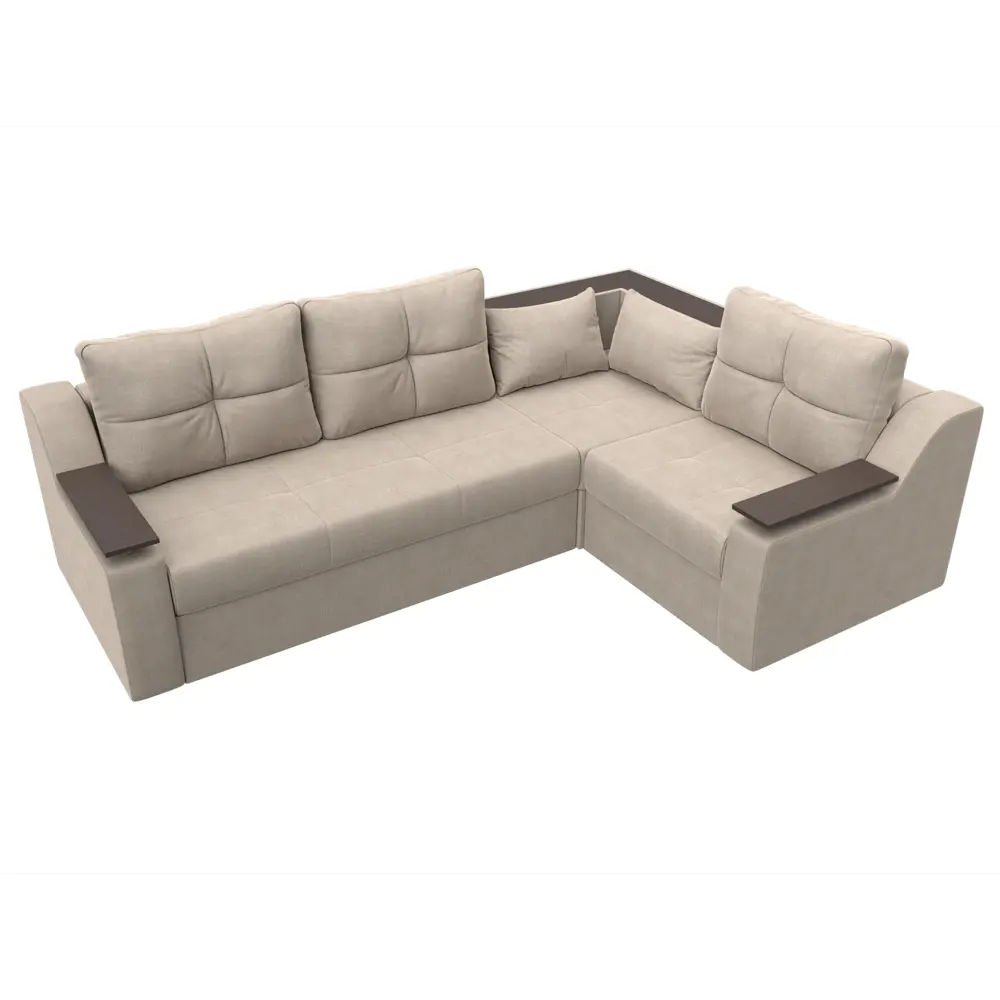 Фото 3 Диван Лига Диванов Кронос 114633 254x74x184 см рогожка цвет бежевый