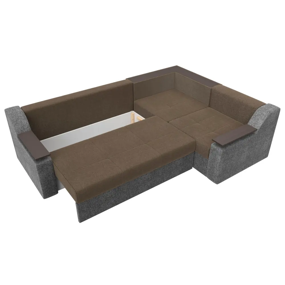 Фото 2 Диван Лига Диванов Кронос 114639 254x74x184 см рогожка цвет коричневый