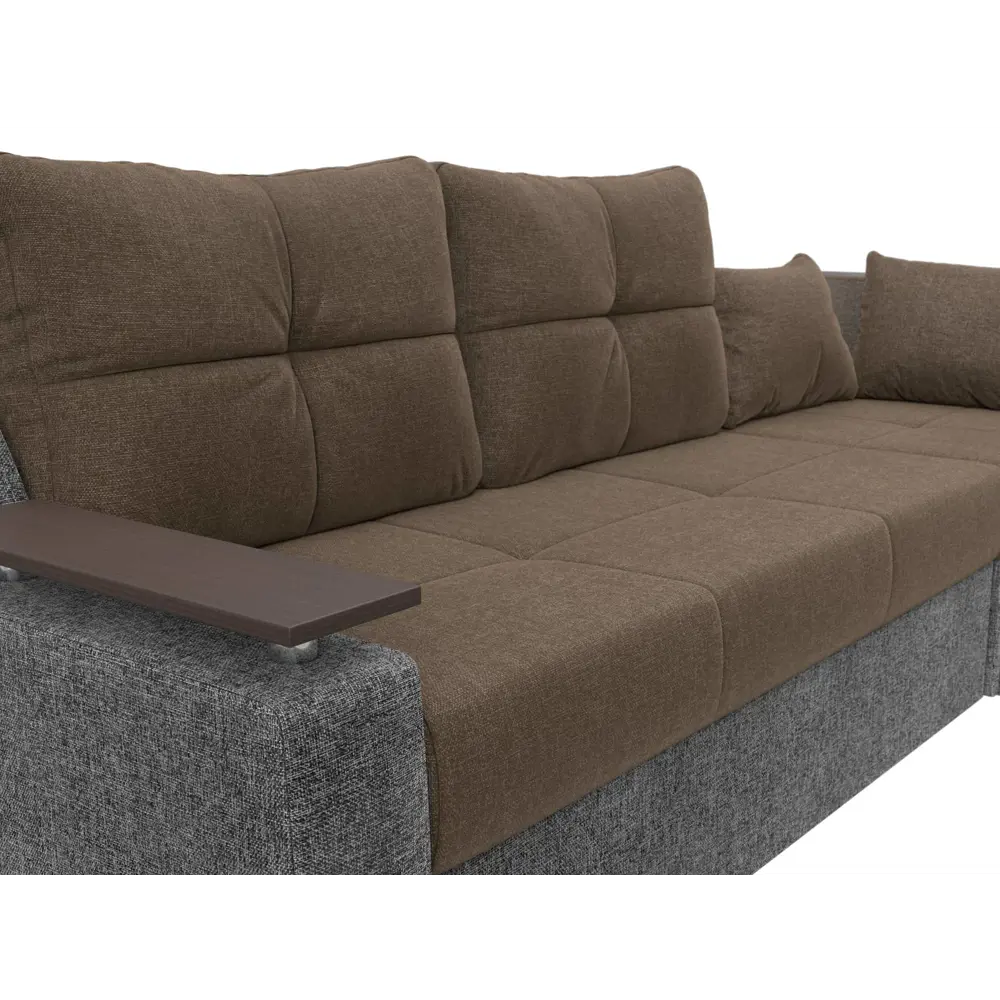 Фото 6 Диван Лига Диванов Кронос 114639 254x74x184 см рогожка цвет коричневый