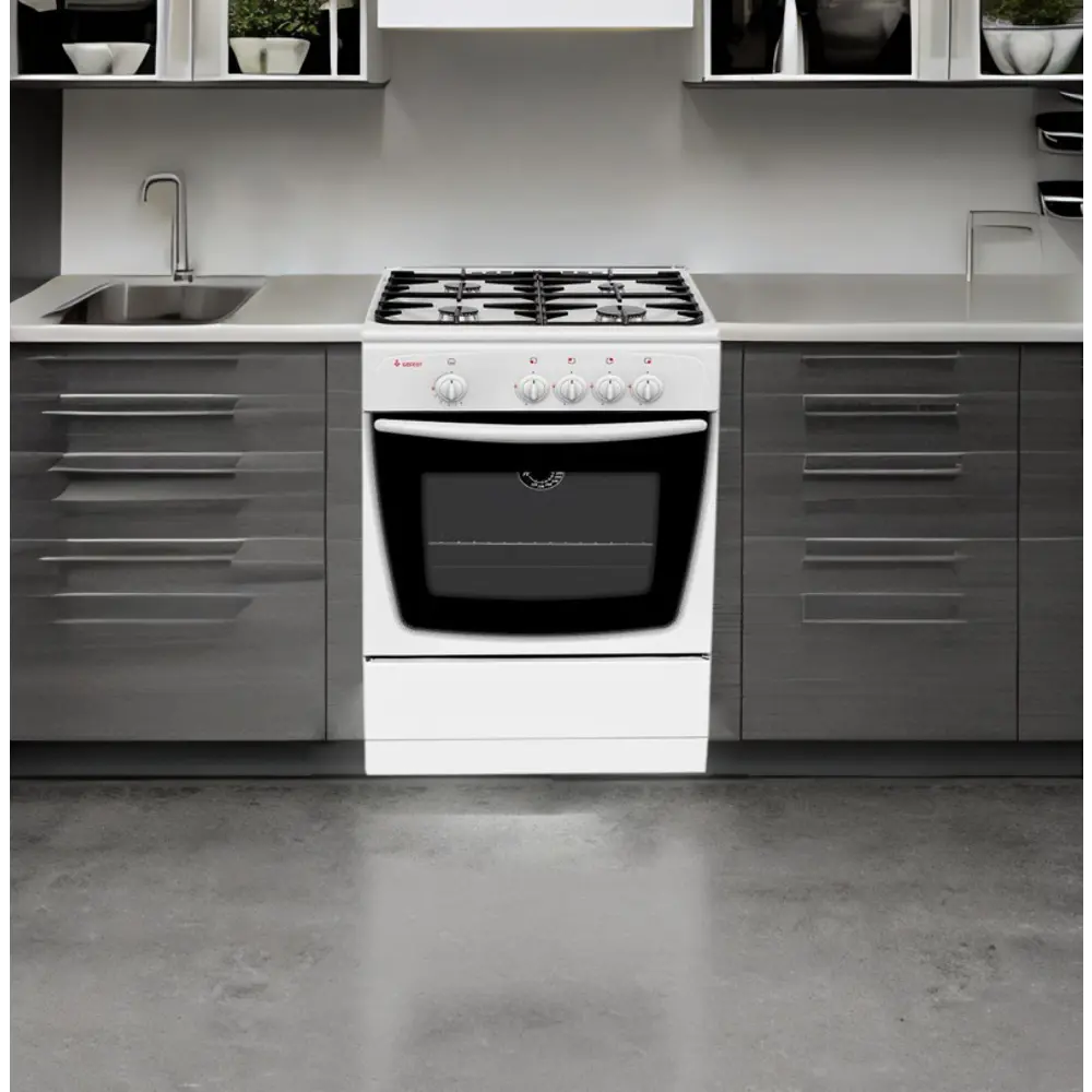 Фото 2 Газовая плита с духовкой Gefest CG 60MC7 K73 60 см 4 конфорки цвет белый