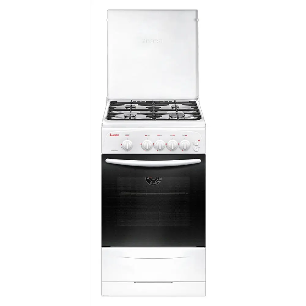 Фото Газовая плита с духовкой Gefest CG 50M04 K73 50 см 4 конфорки цвет белый Фото Газовая плита с духовкой Gefest CG 50M04 K73 50 см 4 конфорки цвет белый
