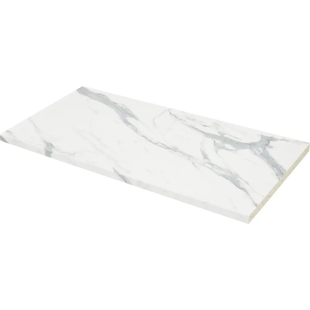 Фото 6 Столешница Ultradecor 120x60x2.6 см ЛДСП цвет белый мрамор Фото 6 Столешница Ultradecor 120x60x2.6 см ЛДСП цвет белый мрамор