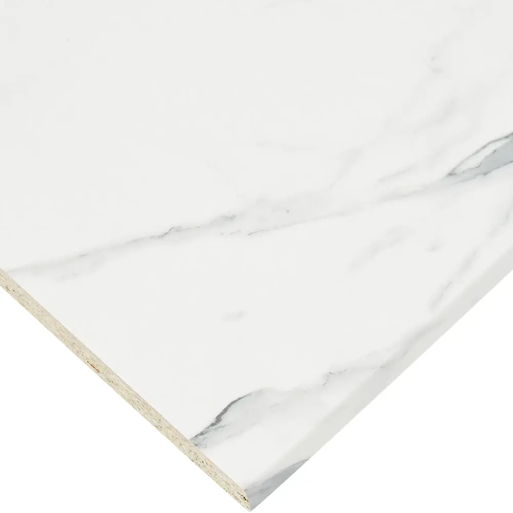 Фото 2 Столешница Ultradecor 100x60x2.6 см ЛДСП цвет белый мрамор Фото 2 Столешница Ultradecor 100x60x2.6 см ЛДСП цвет белый мрамор