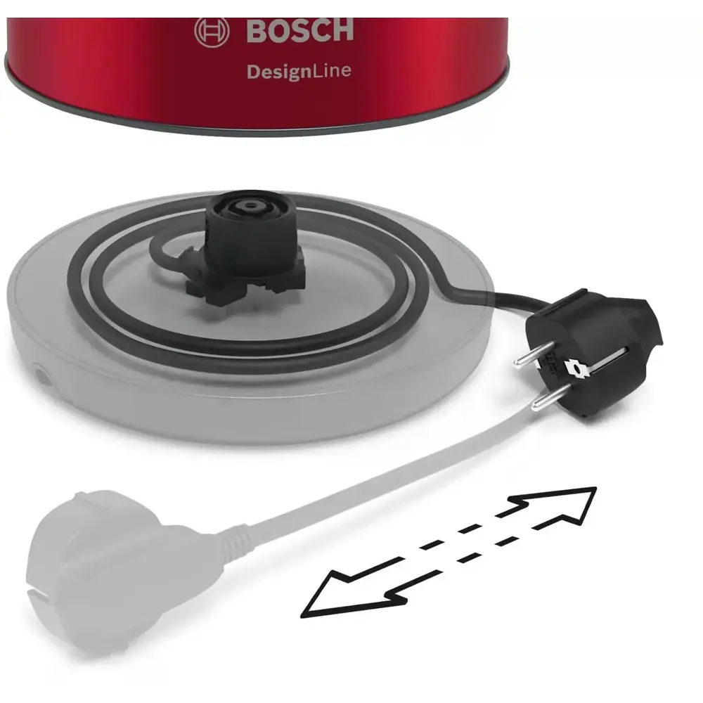 Фото 7 Электрический чайник 1.7 л Bosch CTWK34A металл цвет красный, черный Фото 7 Электрический чайник 1.7 л Bosch CTWK34A металл цвет красный, черный