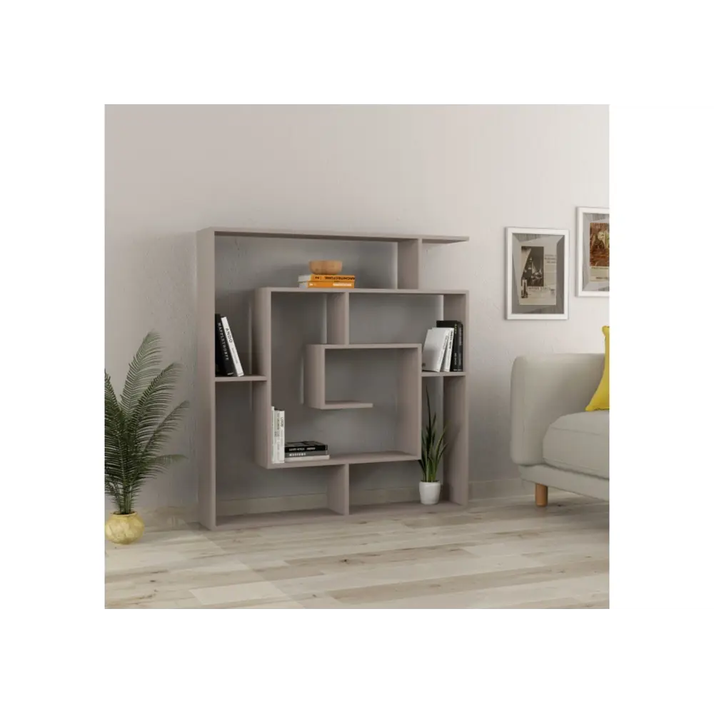 Фото Стеллаж деревянный Leve home 125x129x22 см нагрузка до 5 кг МДФ с покрытием цвет какао