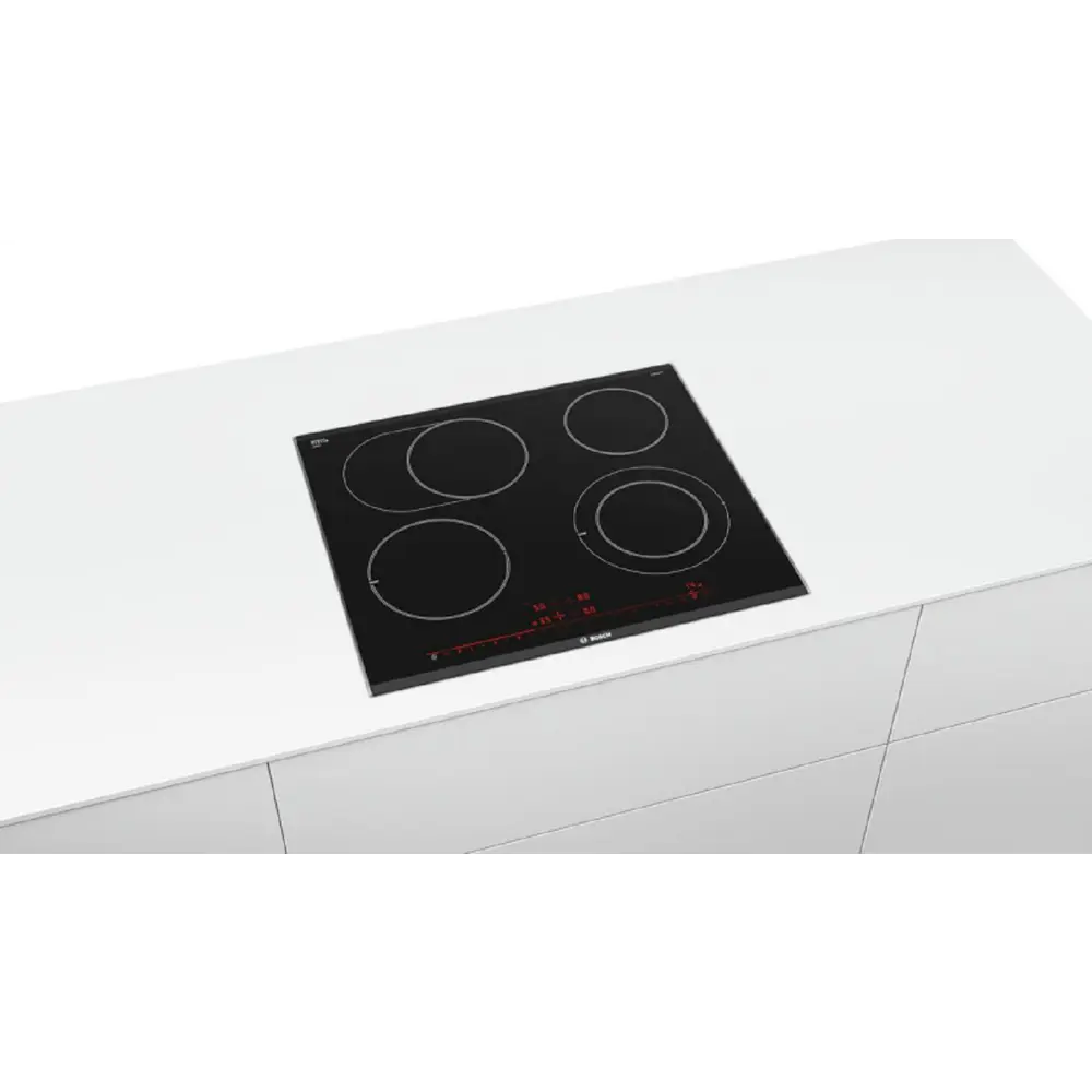 Фото 4 Электрическая варочная панель Bosch PKN675DP1D 60.6 см 4 конфорки цвет черный Фото 4 Электрическая варочная панель Bosch PKN675DP1D 60.6 см 4 конфорки цвет черный