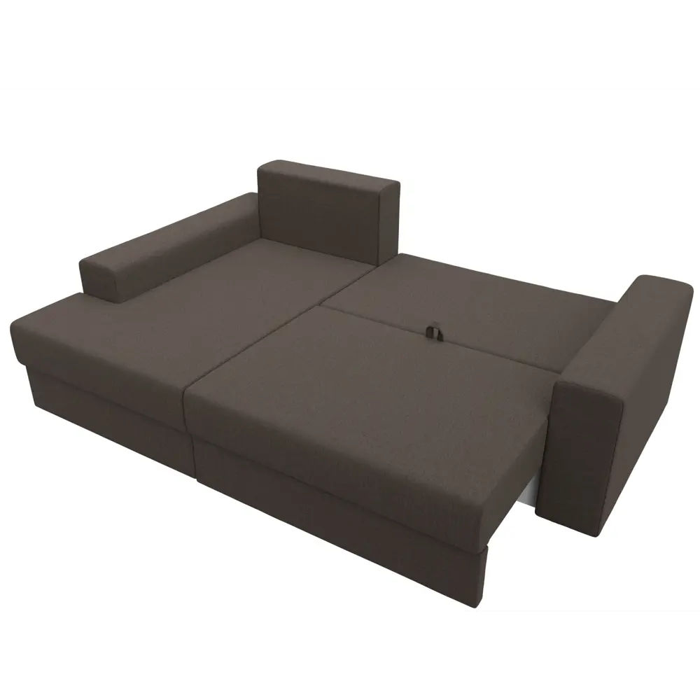 Фото 9 Диван угловой Майами левый угол Лига диванов 121158L 254x96x164 см рогожка цвет амур 05 коричневый