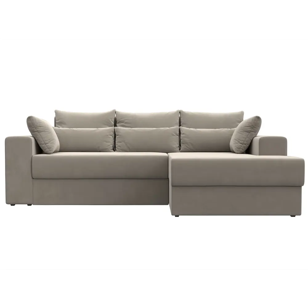 Фото 2 Диван угловой Майами правый угол Лига диванов 114898 254x96x164 см микровельвет цвет бежевый Фото 2 Диван угловой Майами правый угол Лига диванов 114898 254x96x164 см микровельвет цвет бежевый