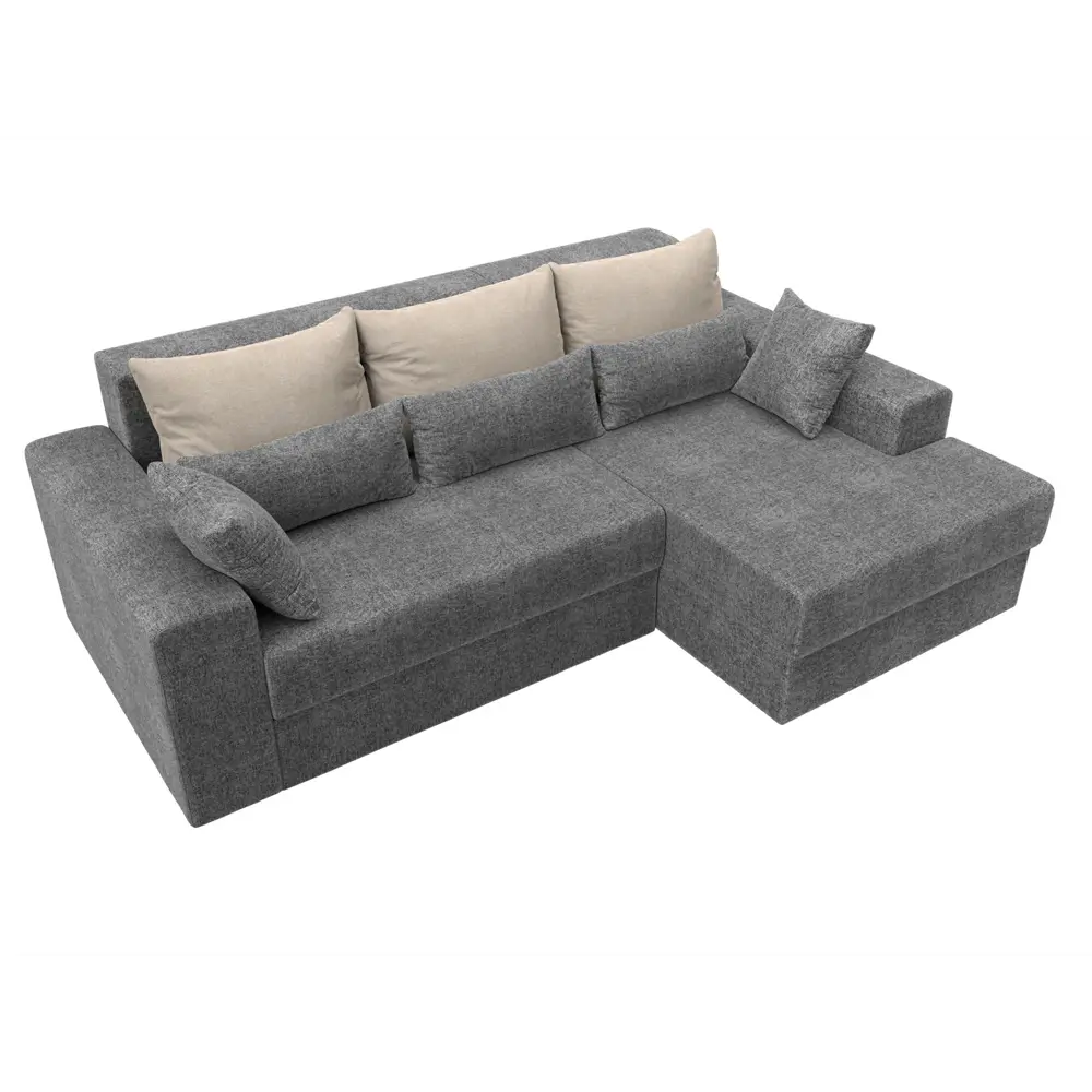 Фото 6 Диван Лига Диванов Майами 114933 254x96x164 см рогожка цвет серый