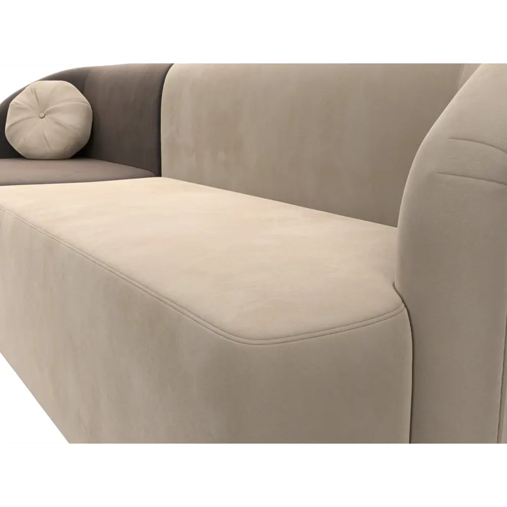 Фото 3 Диван Лига Диванов Лига-027 119510L 257x82x97 см велюр цвет бежевый/коричневый Фото 3 Диван Лига Диванов Лига-027 119510L 257x82x97 см велюр цвет бежевый/коричневый