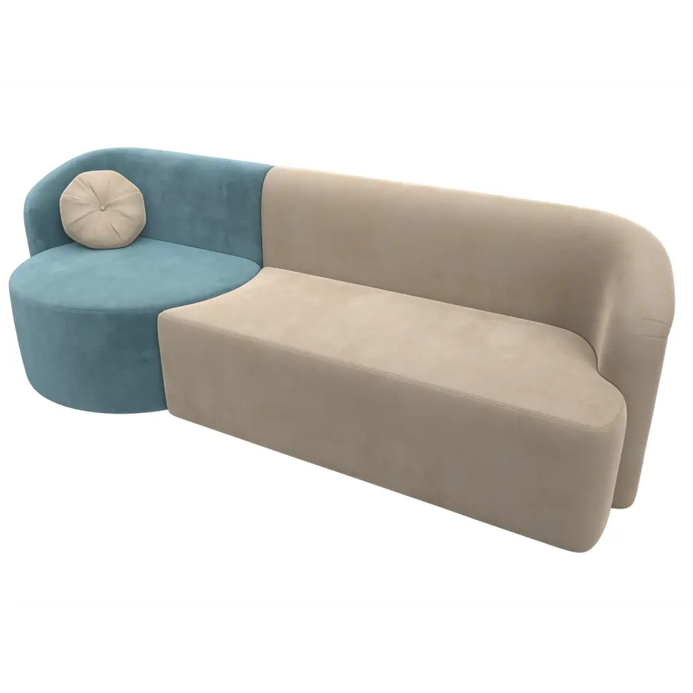 Фото 6 Диван Лига Диванов Лига-027 119512L 257x82x97 см велюр цвет бирюзовый/бежевый Фото 6 Диван Лига Диванов Лига-027 119512L 257x82x97 см велюр цвет бирюзовый/бежевый