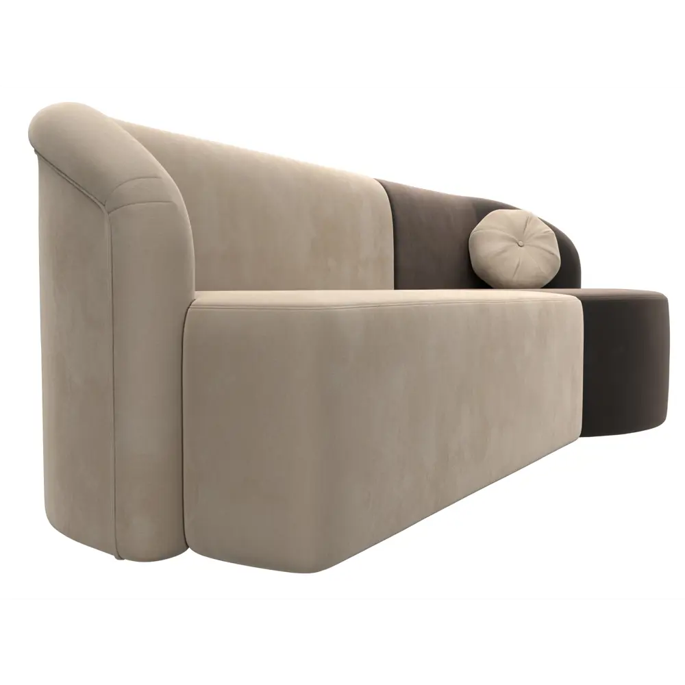 Фото 4 Диван Лига Диванов Лига-027 119510 257x82x97 см велюр цвет бежевый/коричневый Фото 4 Диван Лига Диванов Лига-027 119510 257x82x97 см велюр цвет бежевый/коричневый