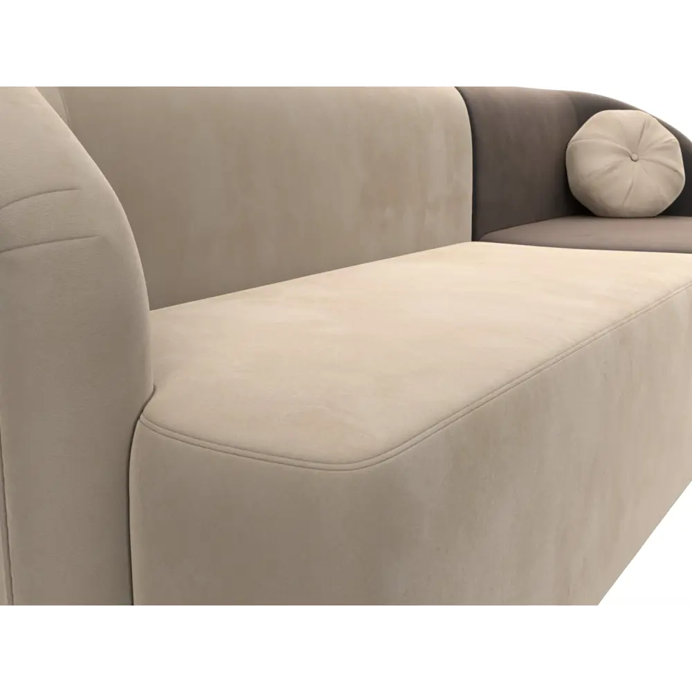 Фото 3 Диван Лига Диванов Лига-027 119510 257x82x97 см велюр цвет бежевый/коричневый Фото 3 Диван Лига Диванов Лига-027 119510 257x82x97 см велюр цвет бежевый/коричневый