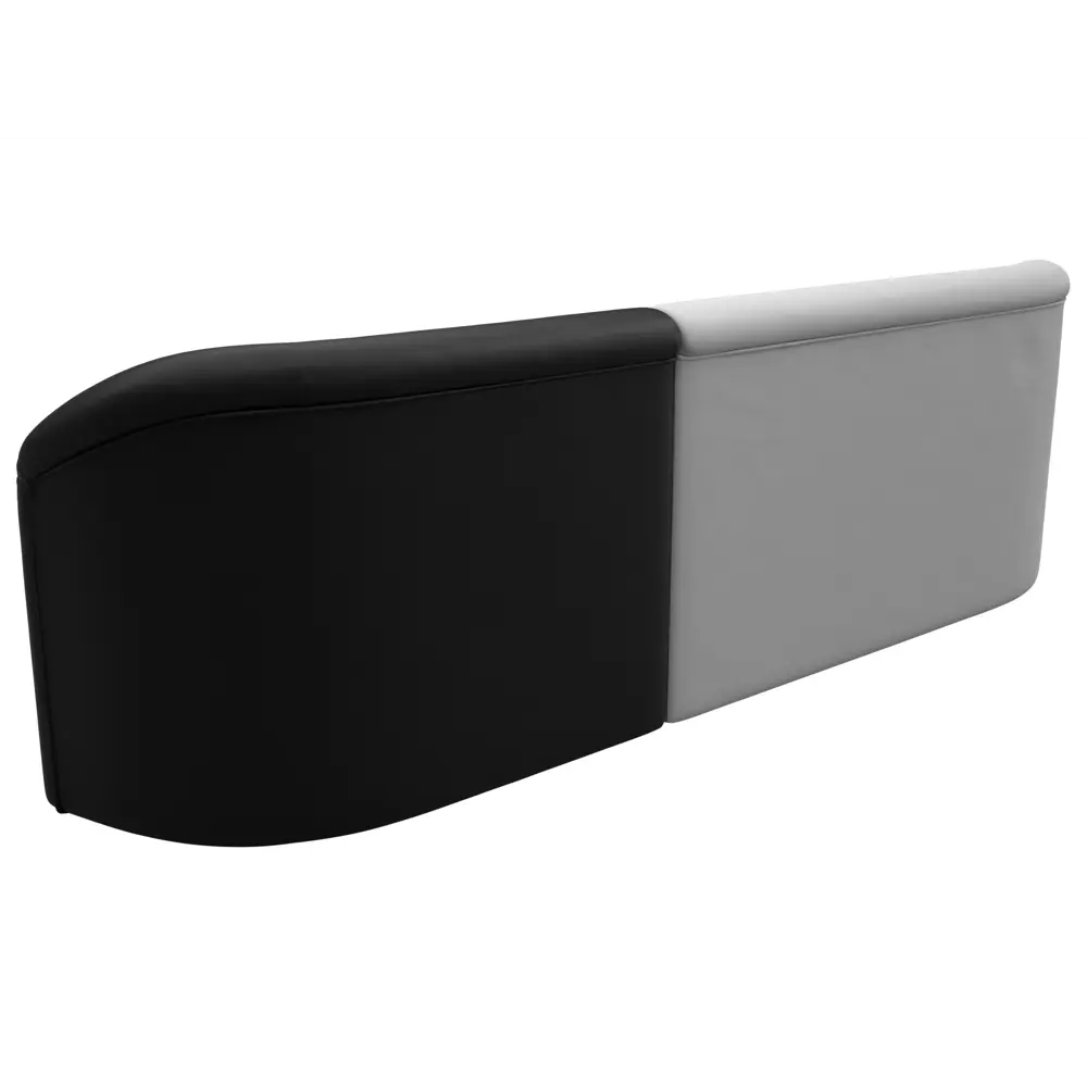 Фото 5 Диван Лига Диванов Лига-027 119525 257x82x97 см искусственная кожа цвет черный/белый