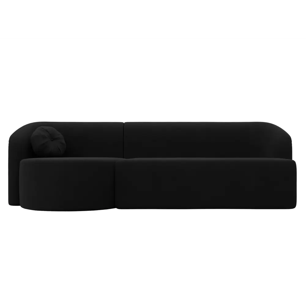 Фото 2 Диван Лига Диванов Лига-027 119554L 257x82x97 см вельвет цвет черный Фото 2 Диван Лига Диванов Лига-027 119554L 257x82x97 см вельвет цвет черный