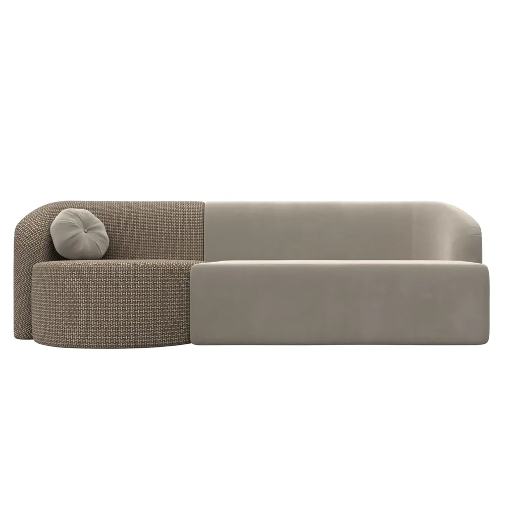 Фото 2 Диван Лига Диванов Лига-027 119560L 257x82x97 см вельвет цвет бежевый/коричневый Фото 2 Диван Лига Диванов Лига-027 119560L 257x82x97 см вельвет цвет бежевый/коричневый